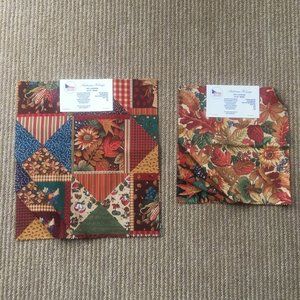 Mixed Lot Quilting Fabric. Autumn Foliage. 7 piece